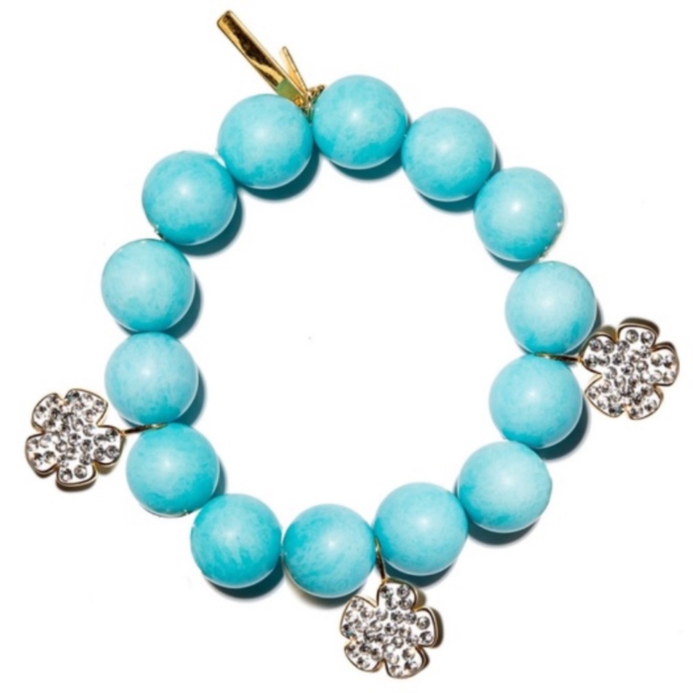 Lele Sadoughi  PAVE FLORAL COUNTRY CLUB BRACELET